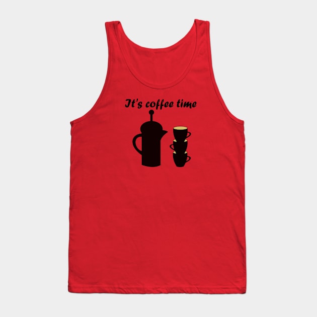 It's Coffee Time Tank Top by Janremi